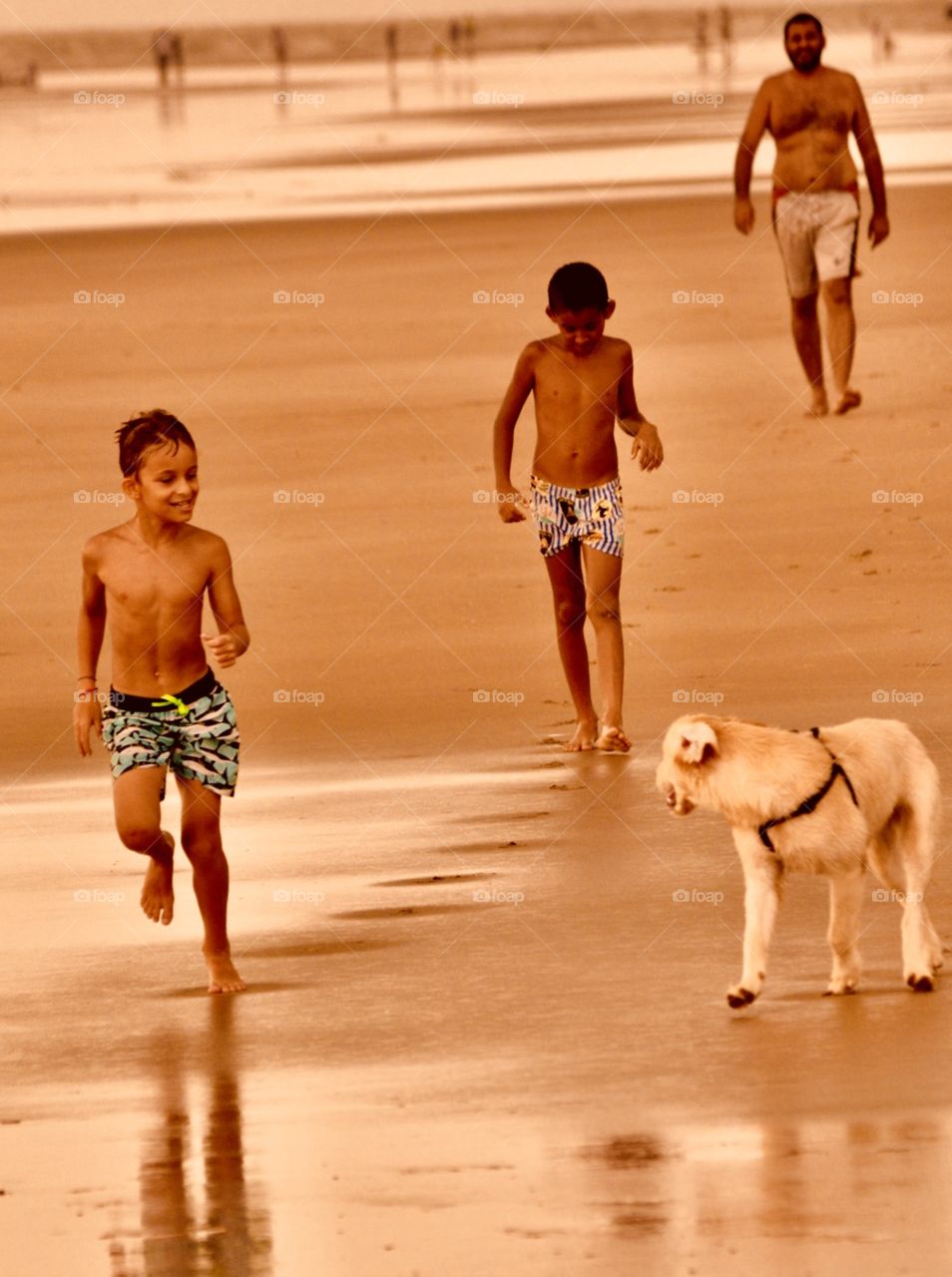 Kids playing with a dog on the beach of Goa !!! When I saw this click, firstly I regretted that I coludn’t capture the face of that Dog. But ,the expression on that child’s face says it all!!! 