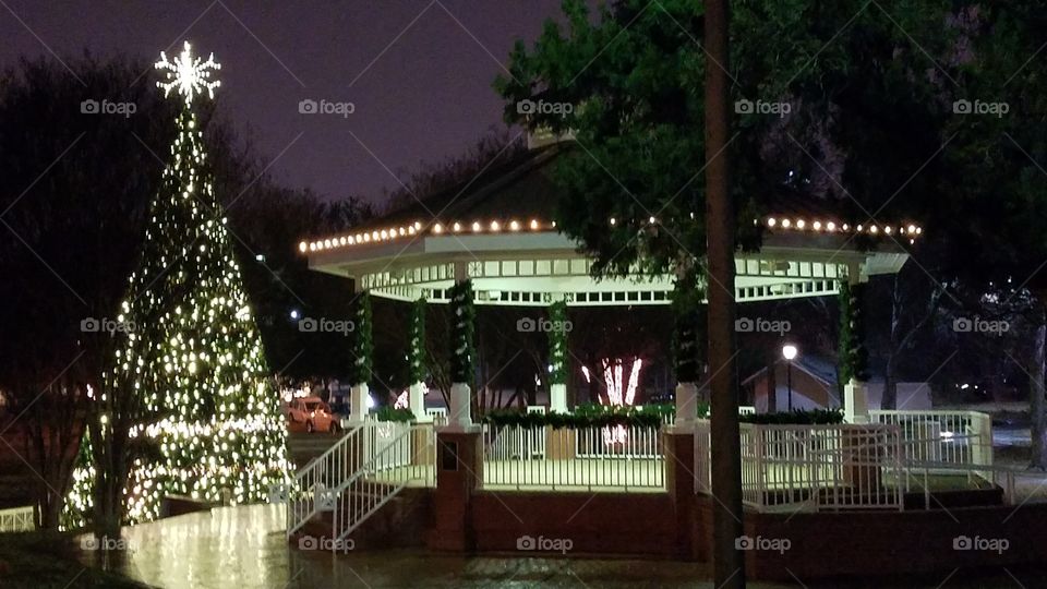 Downtown Plano Christmas Tree and Gazebo