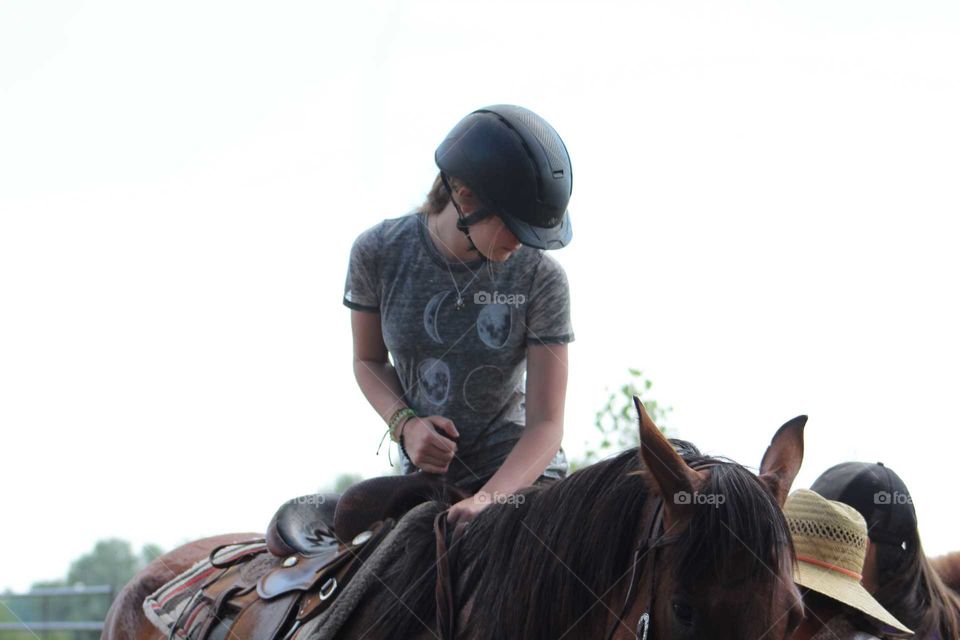 Horseback riding on vacation!