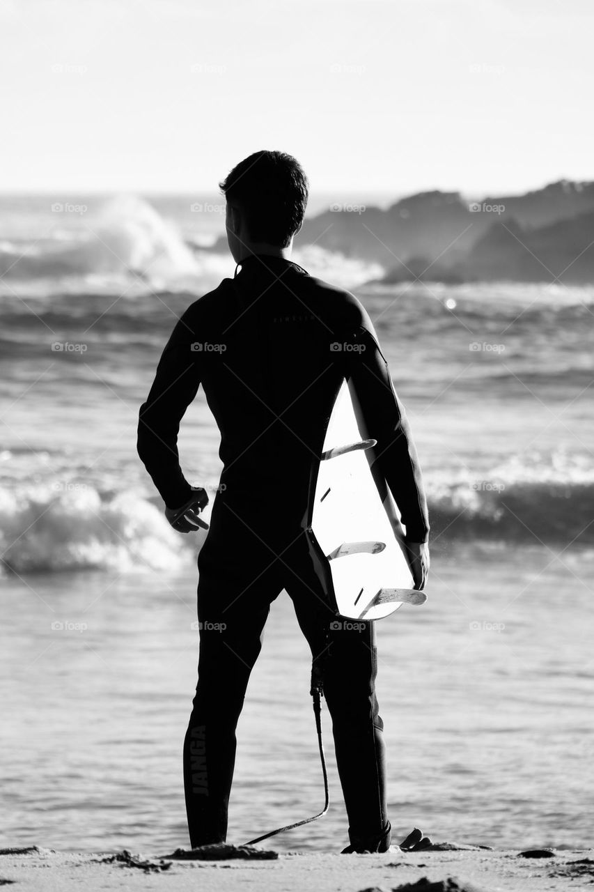 Surfer with surfboard 