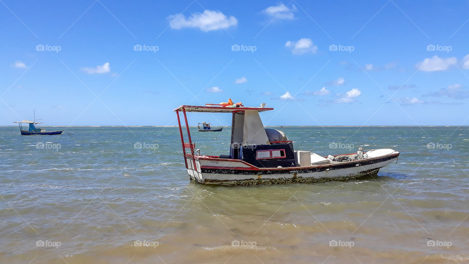 Candeias beach fishing boat.