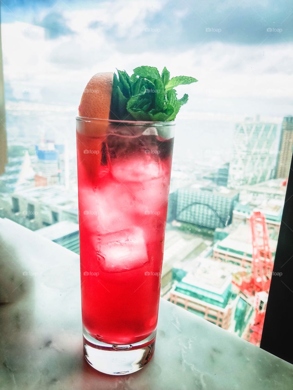 Mocktail at Duck and waffle 