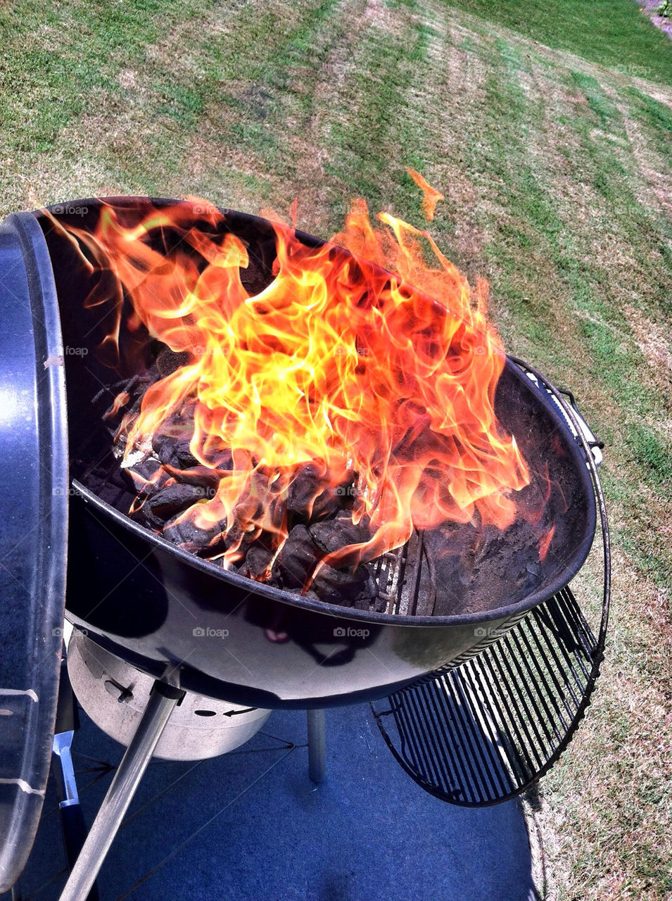 cooking outdoors grass fire by creative_bacon