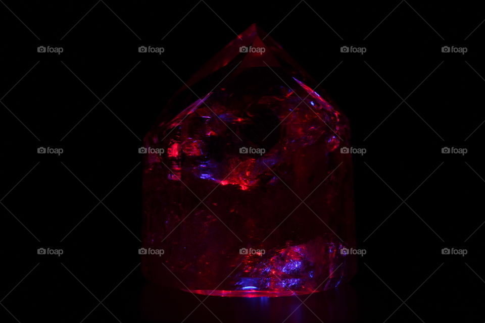 a crystal in the dark