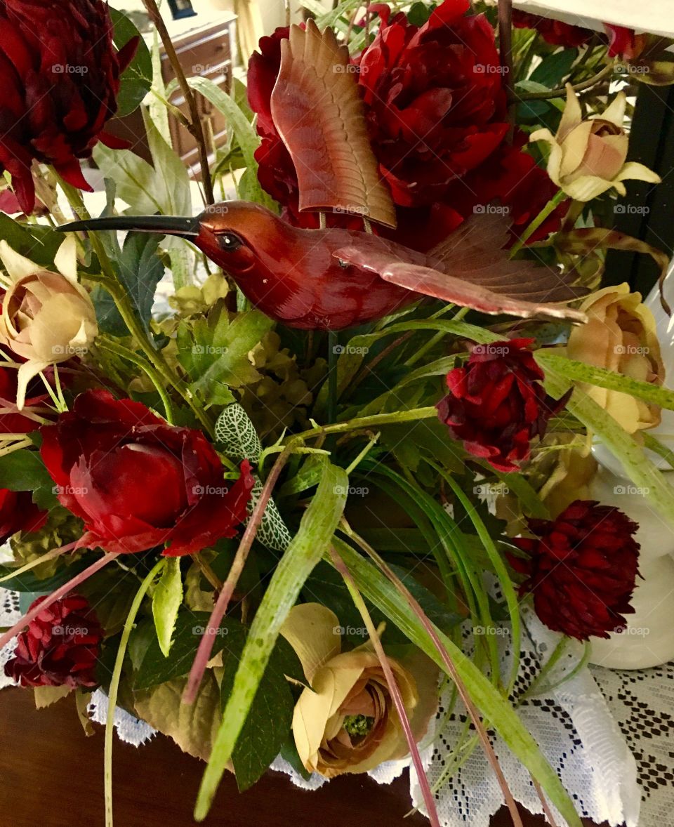 Silk flower arrangement 