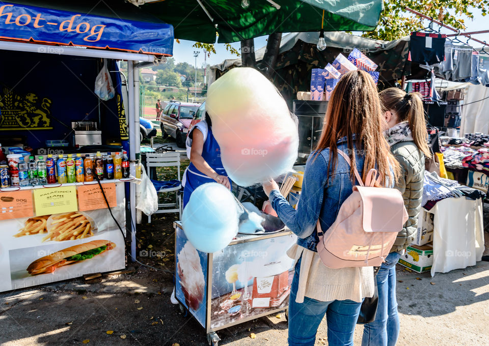 Eat less sugar like cotton candy