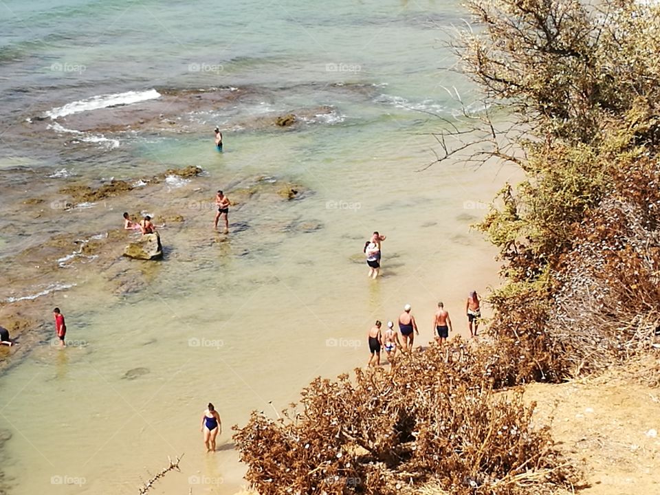 Beach from a cliff