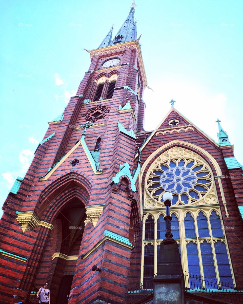 Copper roof church in Gothenburg 