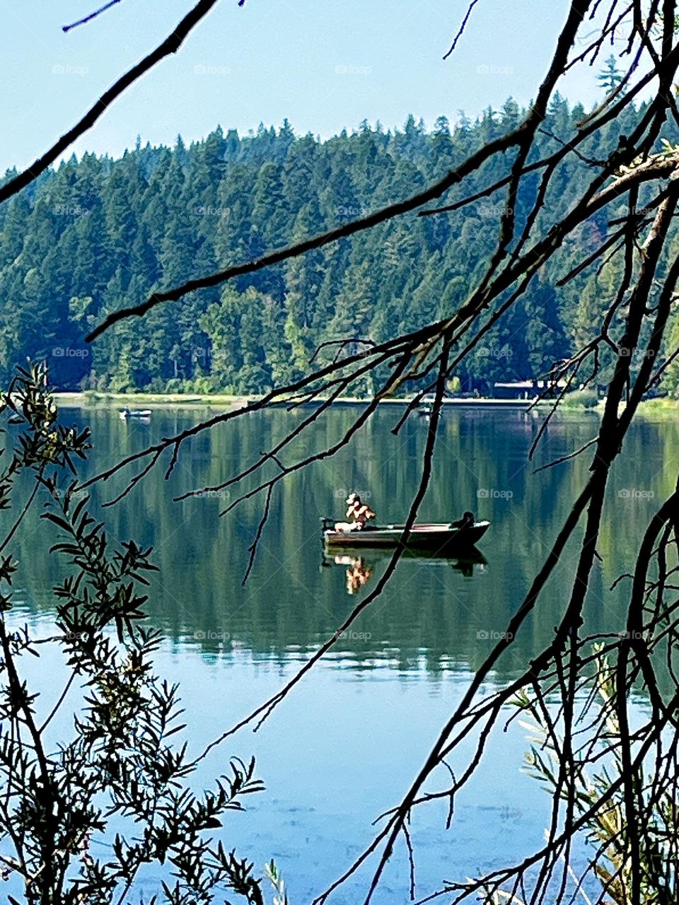 Fisherman On A Lake