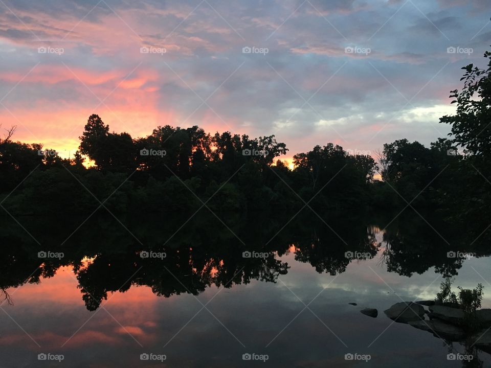 Sunset over the Housatonic 