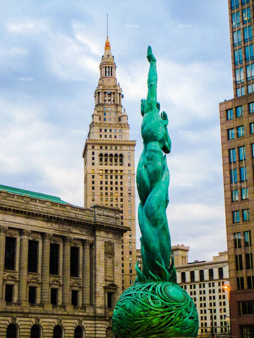 Terminal Tower fountain