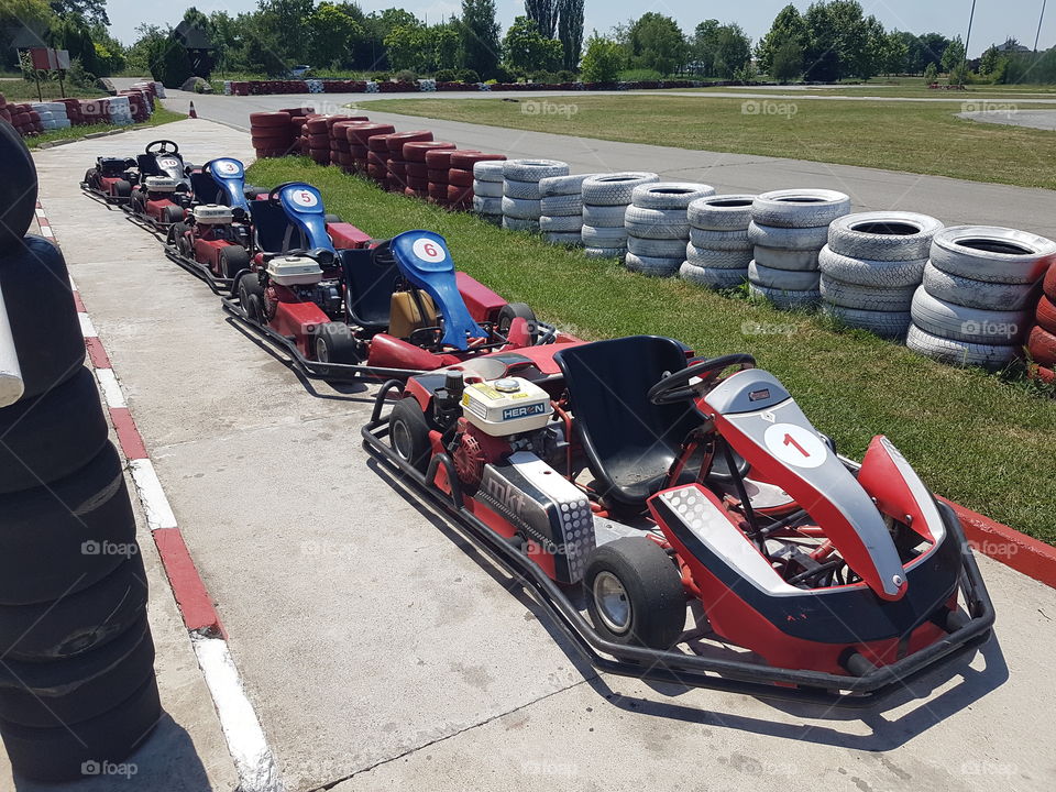 karting on a sports circuit
