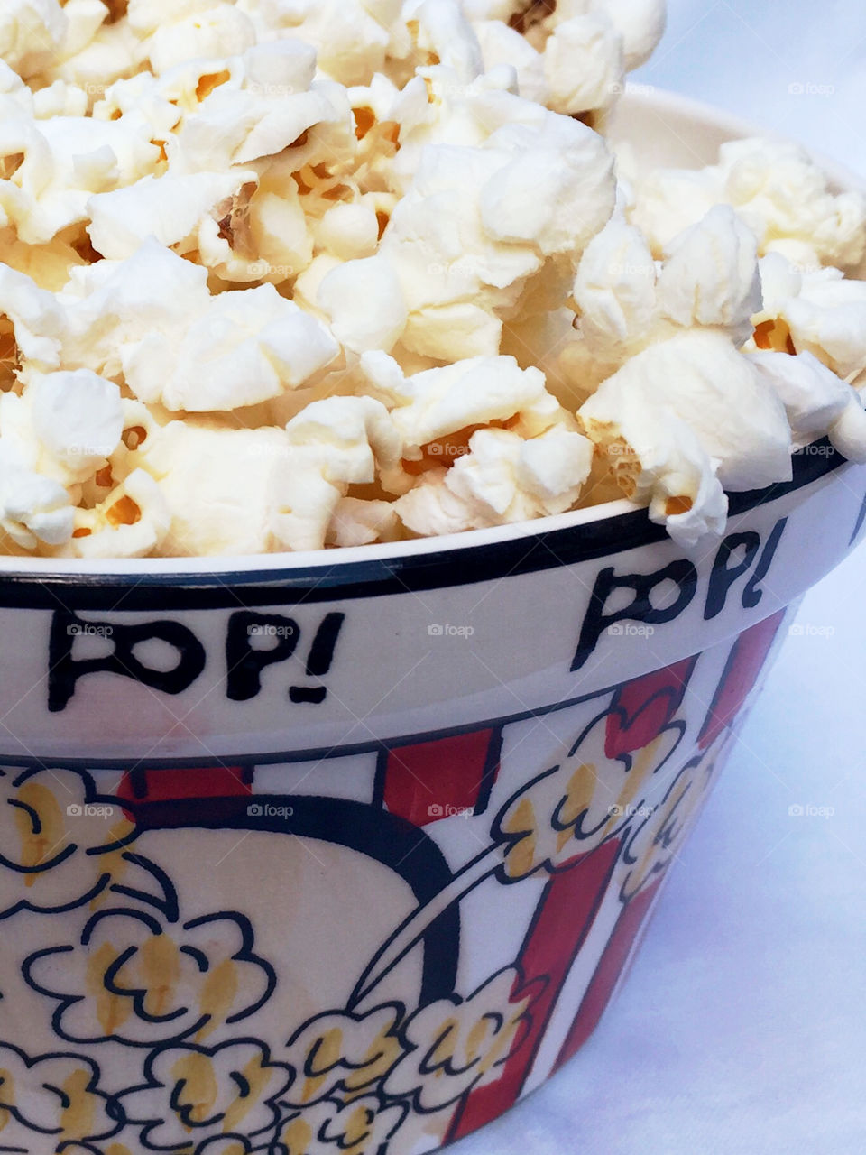 Popcorn bowl detail shot