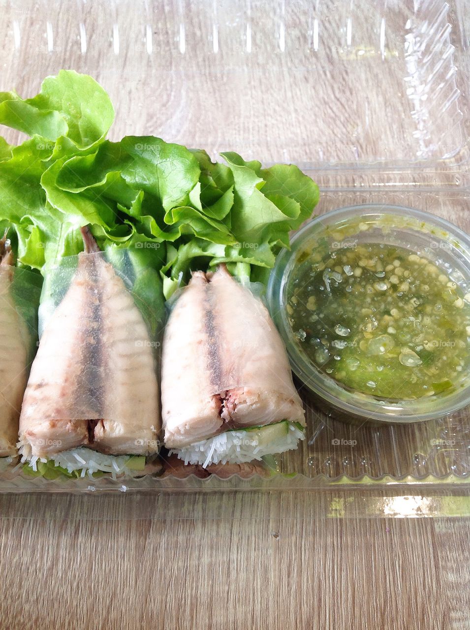 Fish salad roll