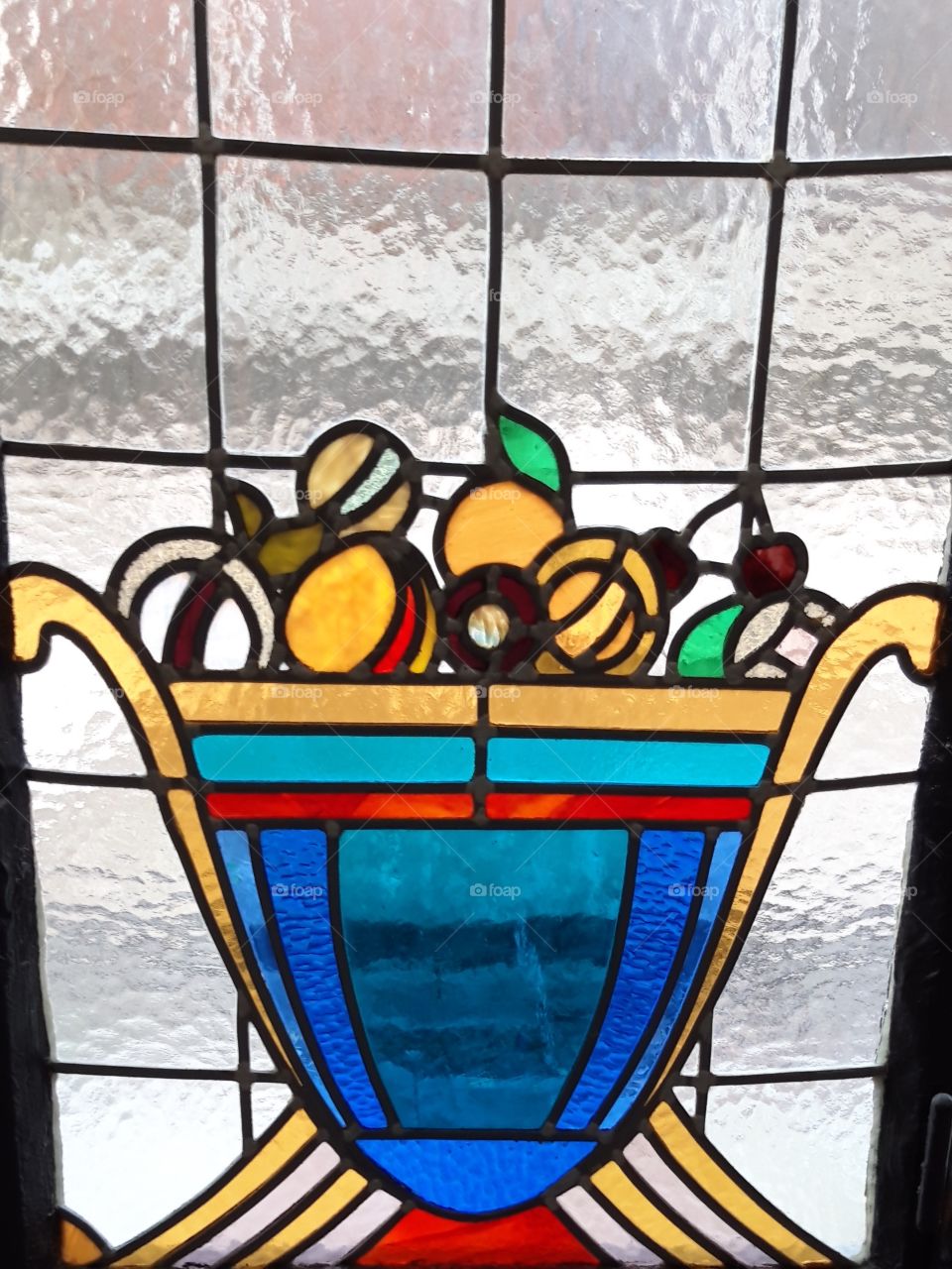 tainted glass in a building in Paris