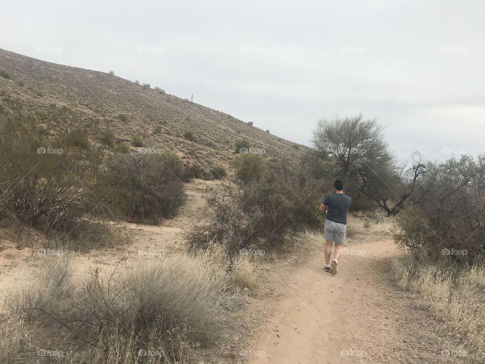 Hiking the desert 