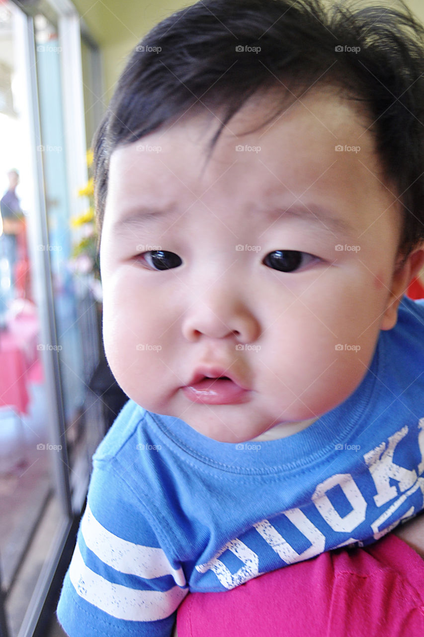 Portrait of Asian baby boy