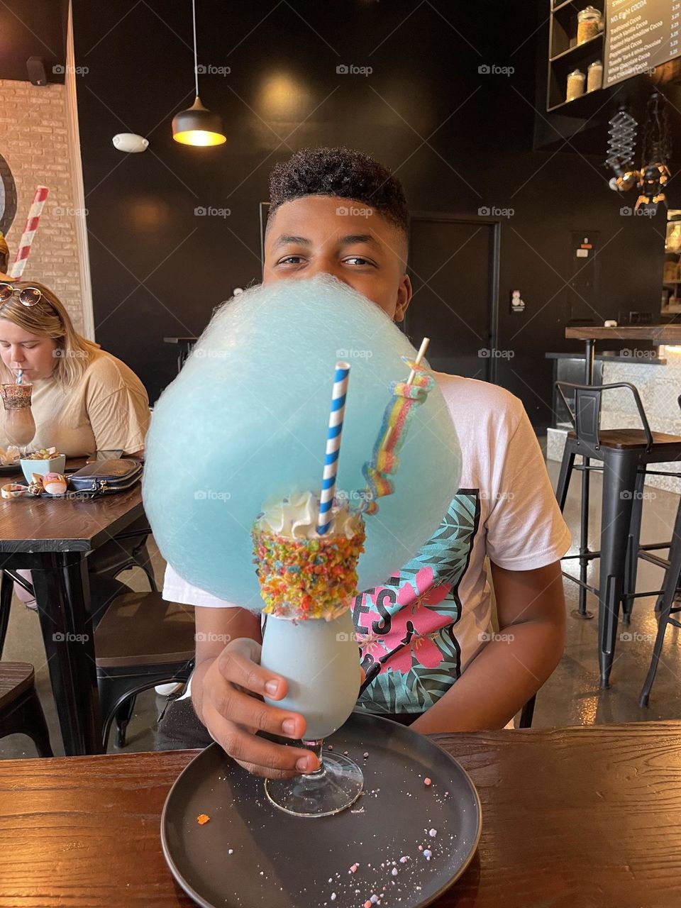 Cotton candy milkshake from Shake No. 8 in Columbus, Ohio