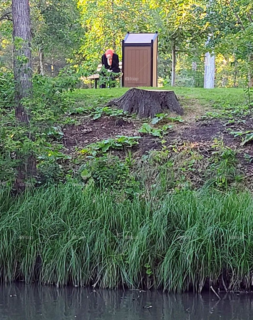 Relaxing in the park