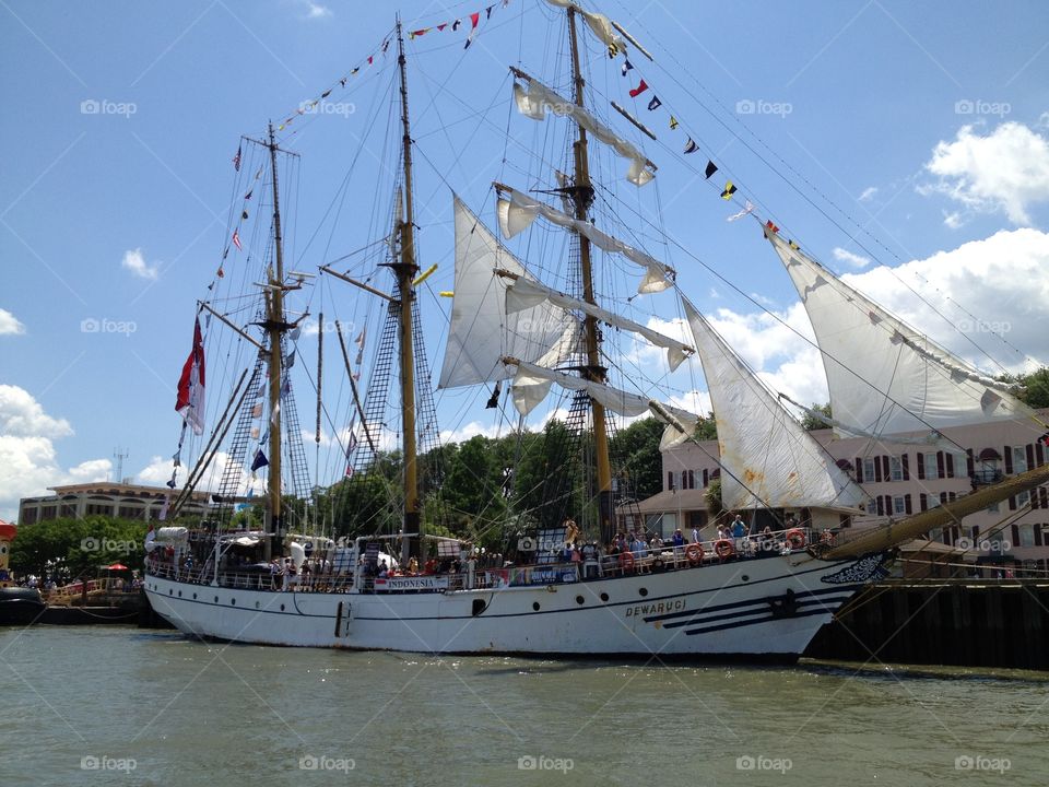 Tall ship. Ship from 1812 tribute