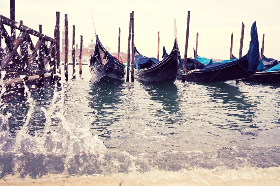 waves of the Venice lagoon