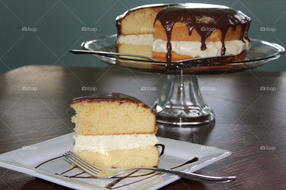 Homemade Boston Cream Pie Cake