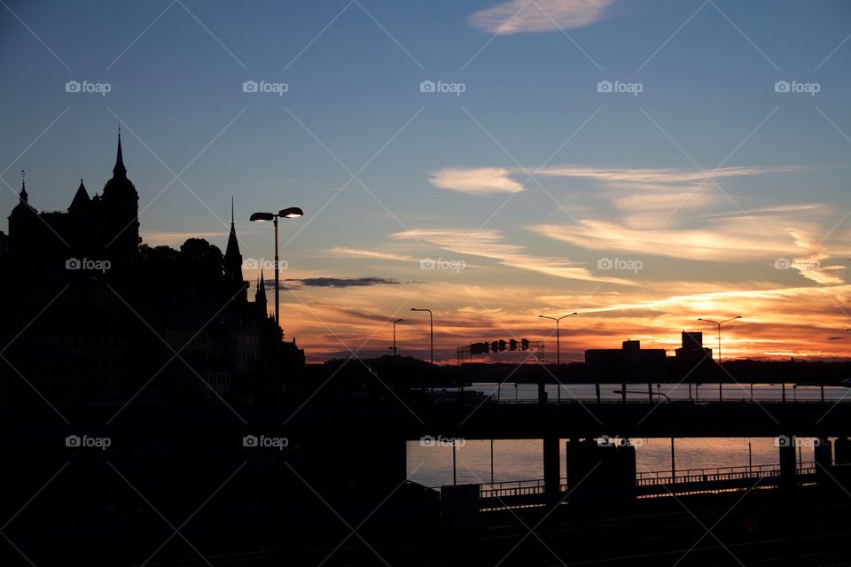 Sunset over Stockholm, Sweden