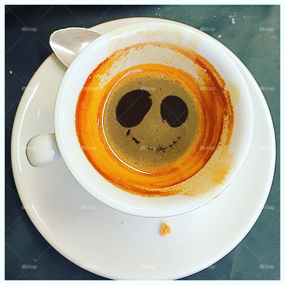 Coffee shop, espresso coffee Jack skeleton