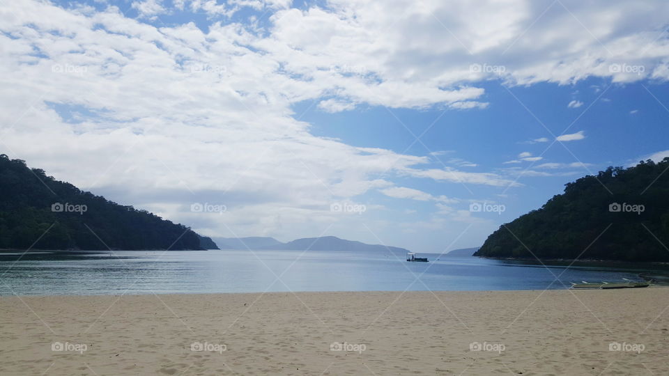 calm beach and sea