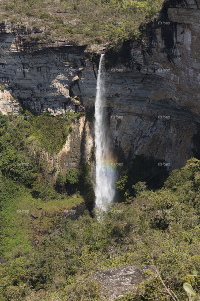 Corisco Waterfall in Senges Parana Brazil.