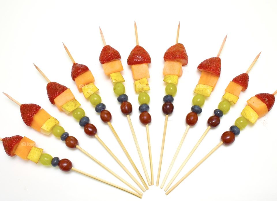 Colorful Fruit Kabobs 