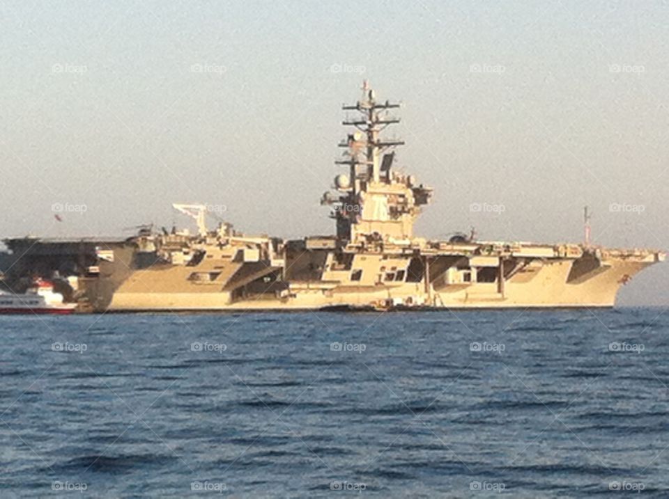 USS Ronald Reagan in Santa Barbara channel