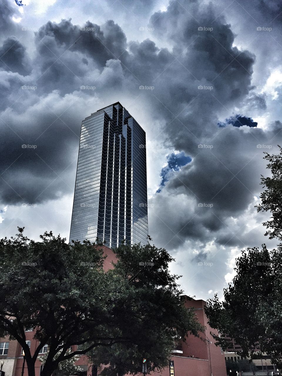 Cloudy high rise 