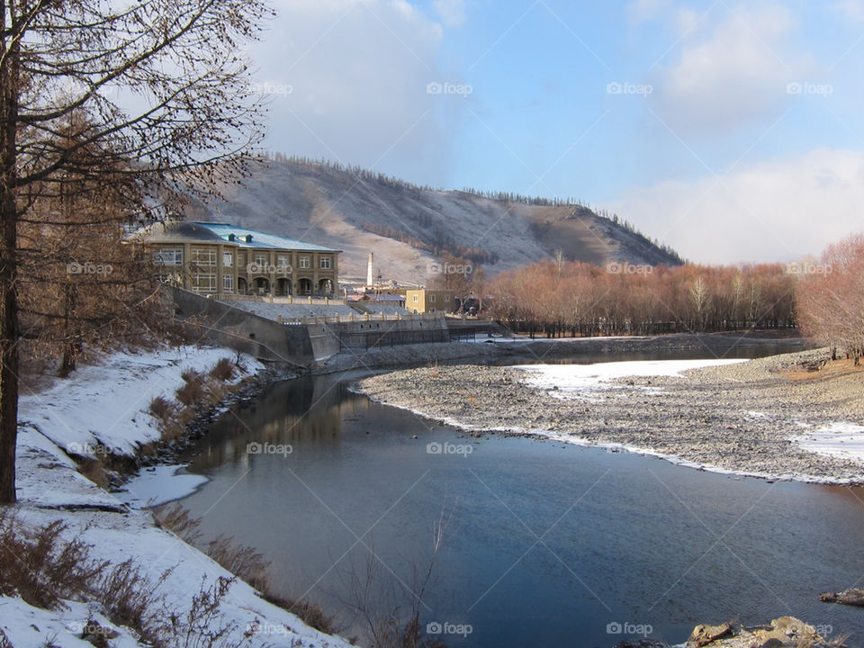 snow landscape blue mountain by thepapierdollies