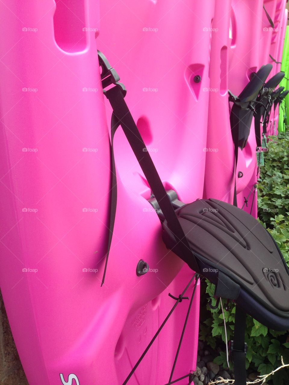 Pink kayaks