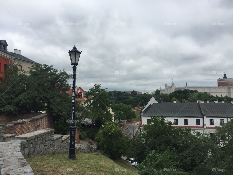 Cityscape of Lublin from the hill