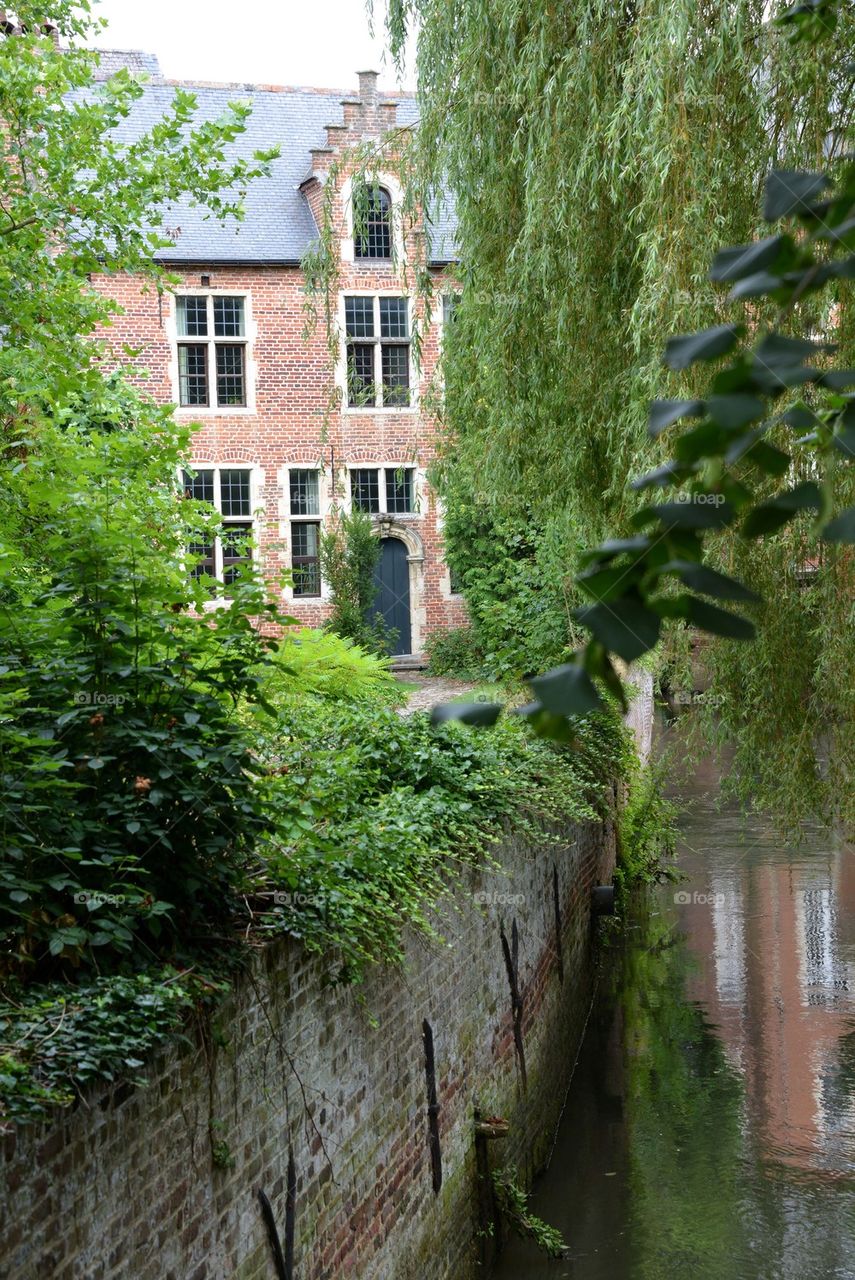 At the beguinage of Leuven, Belgium.