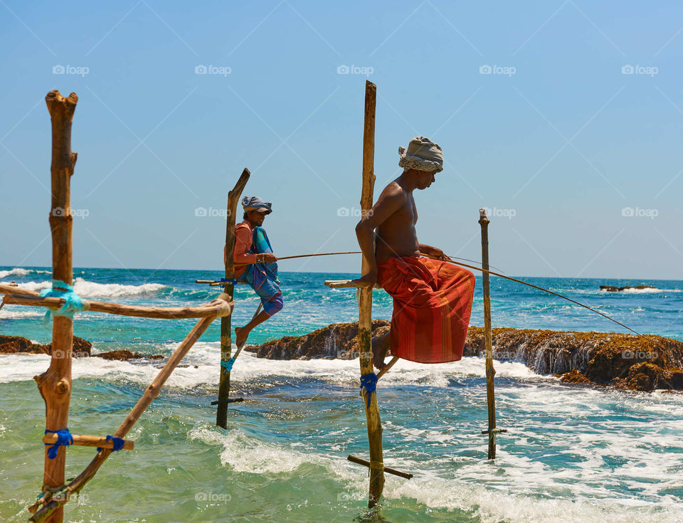 The fisherman in Sri Lanka