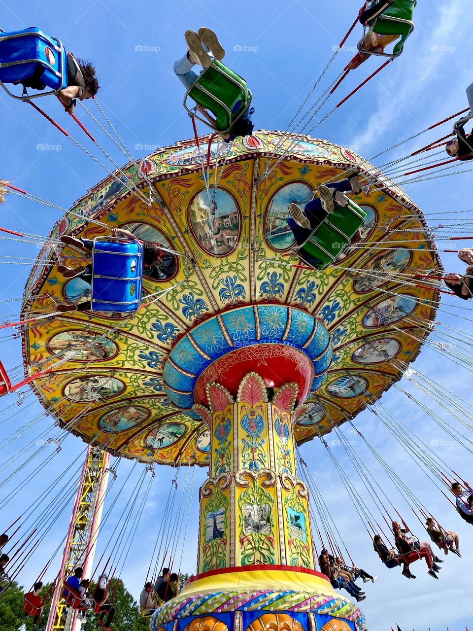 State Fair colorful swing ride