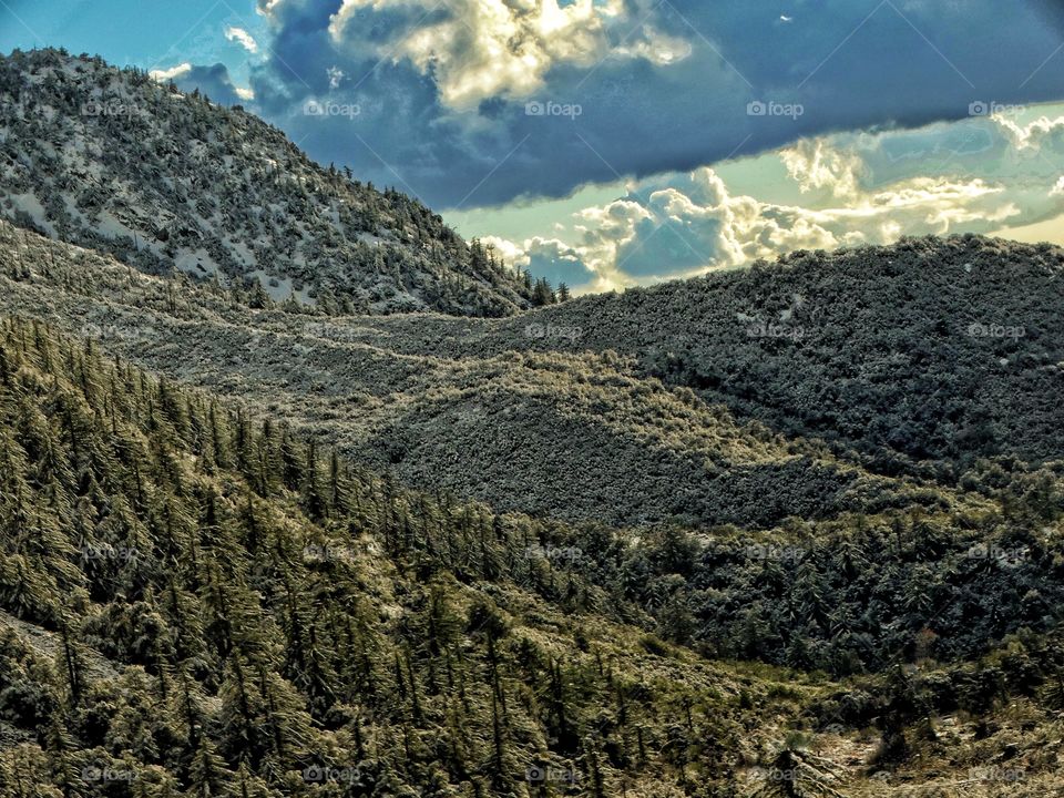 Los Angeles Mountains In Winter