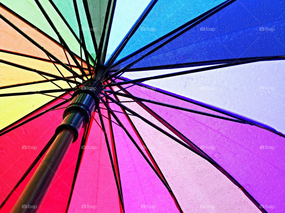Under bright umbrella