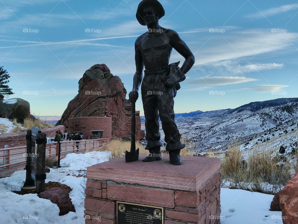 Statue at Red Rock Museum