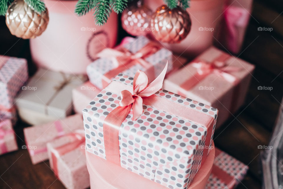 beautiful wrapped christmas presents