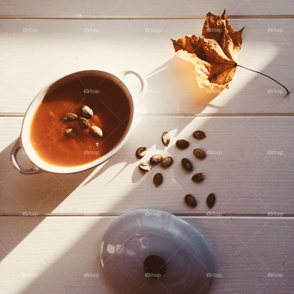 hot fragrant tasty and warming autumn pumpkin soup