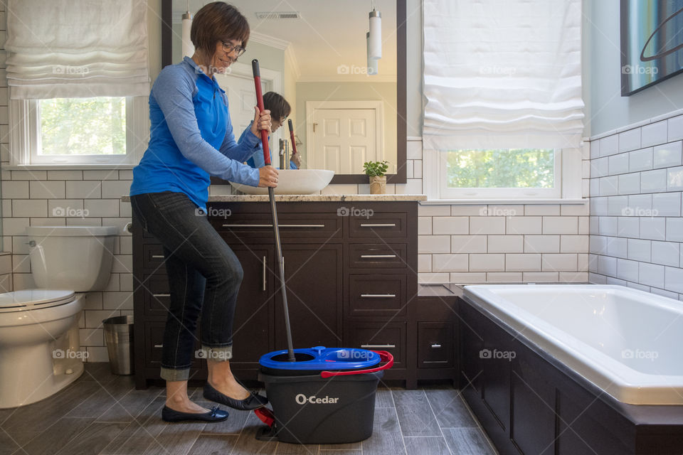 Mopping the Bathroom 