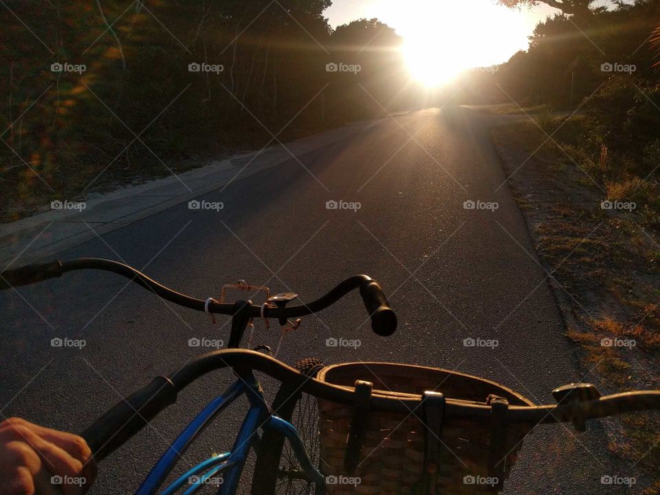 Bicycle in the sunset