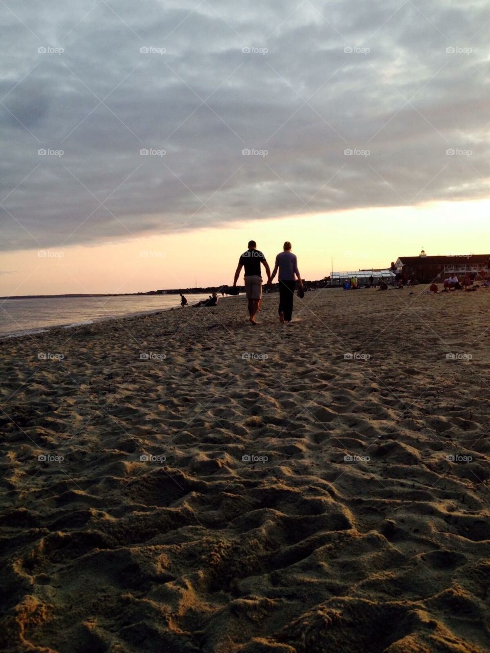 Hand in hand. Cape cod sunset with my best friend