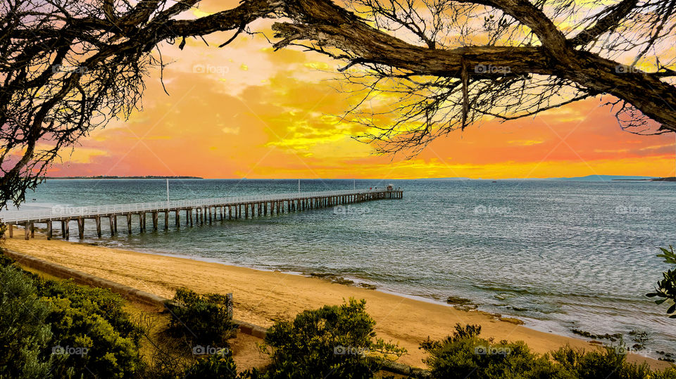 Sunset Over The Pier