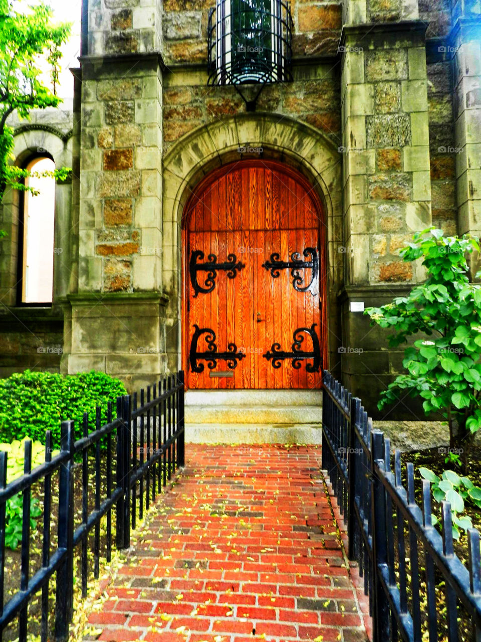 Gothic Boston Church Doorway
