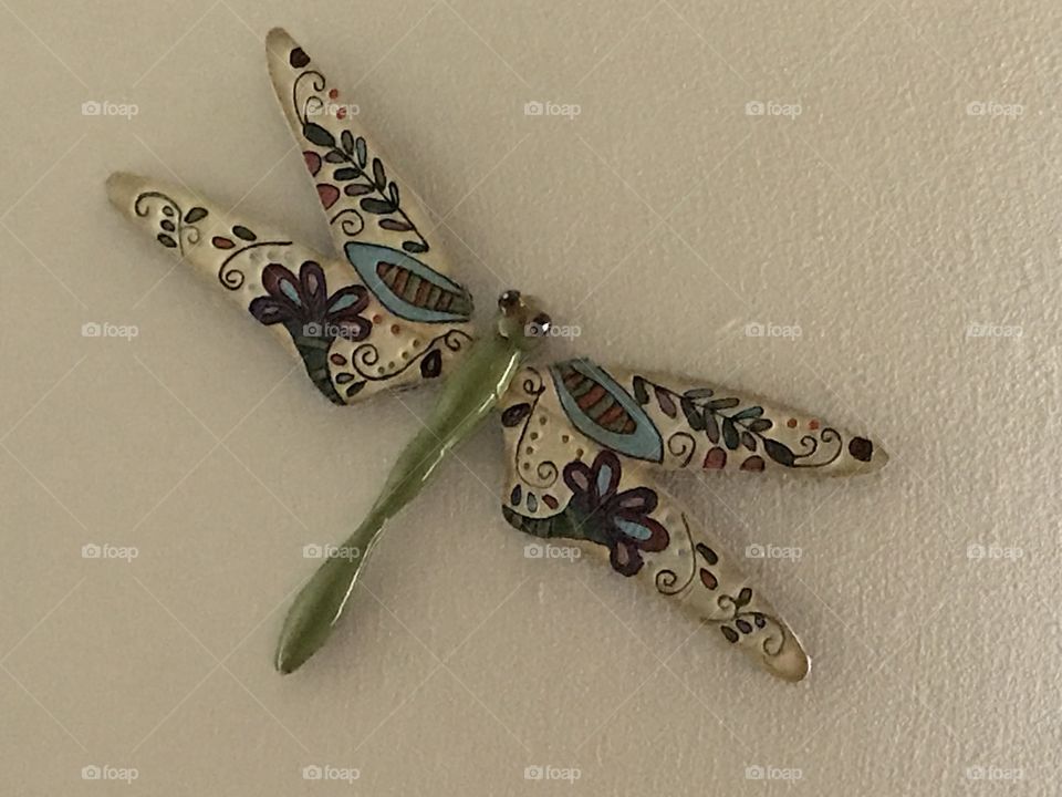 A dragonfly hanging on my wall